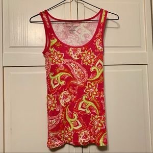 Pink paisley tank top